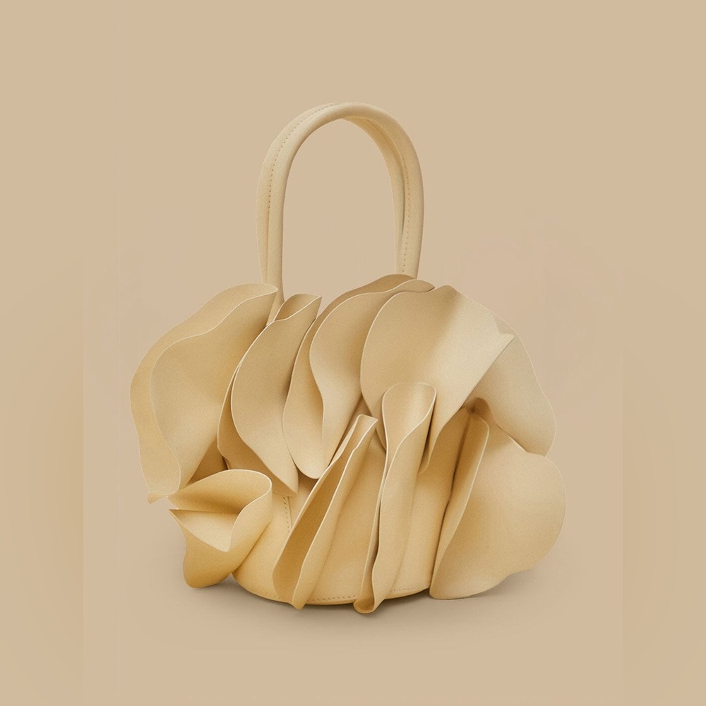 Farm Rio Ivory Leather Flower Bag - Picture 3 of 7